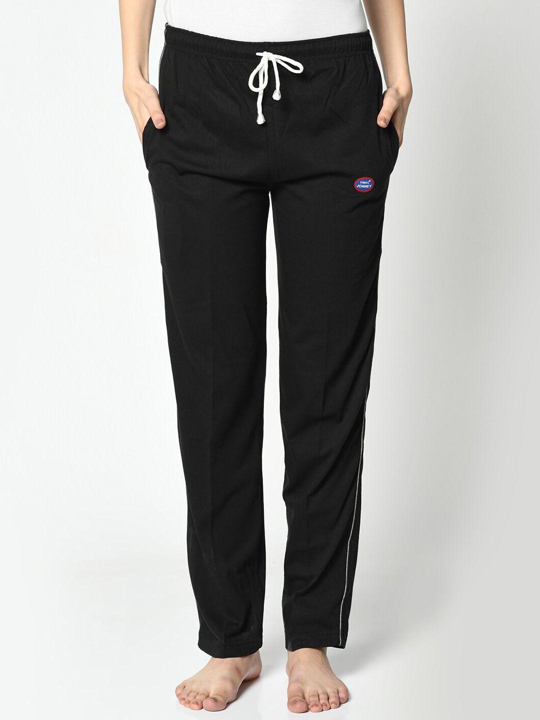 vimal jonney women black solid lounge pants