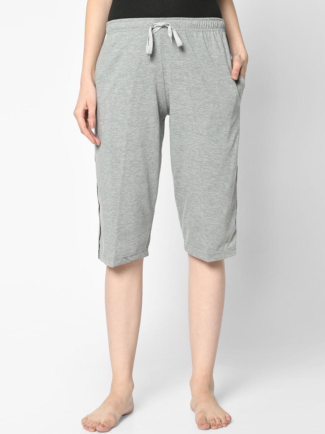 vimal jonney women grey solid lounge shorts