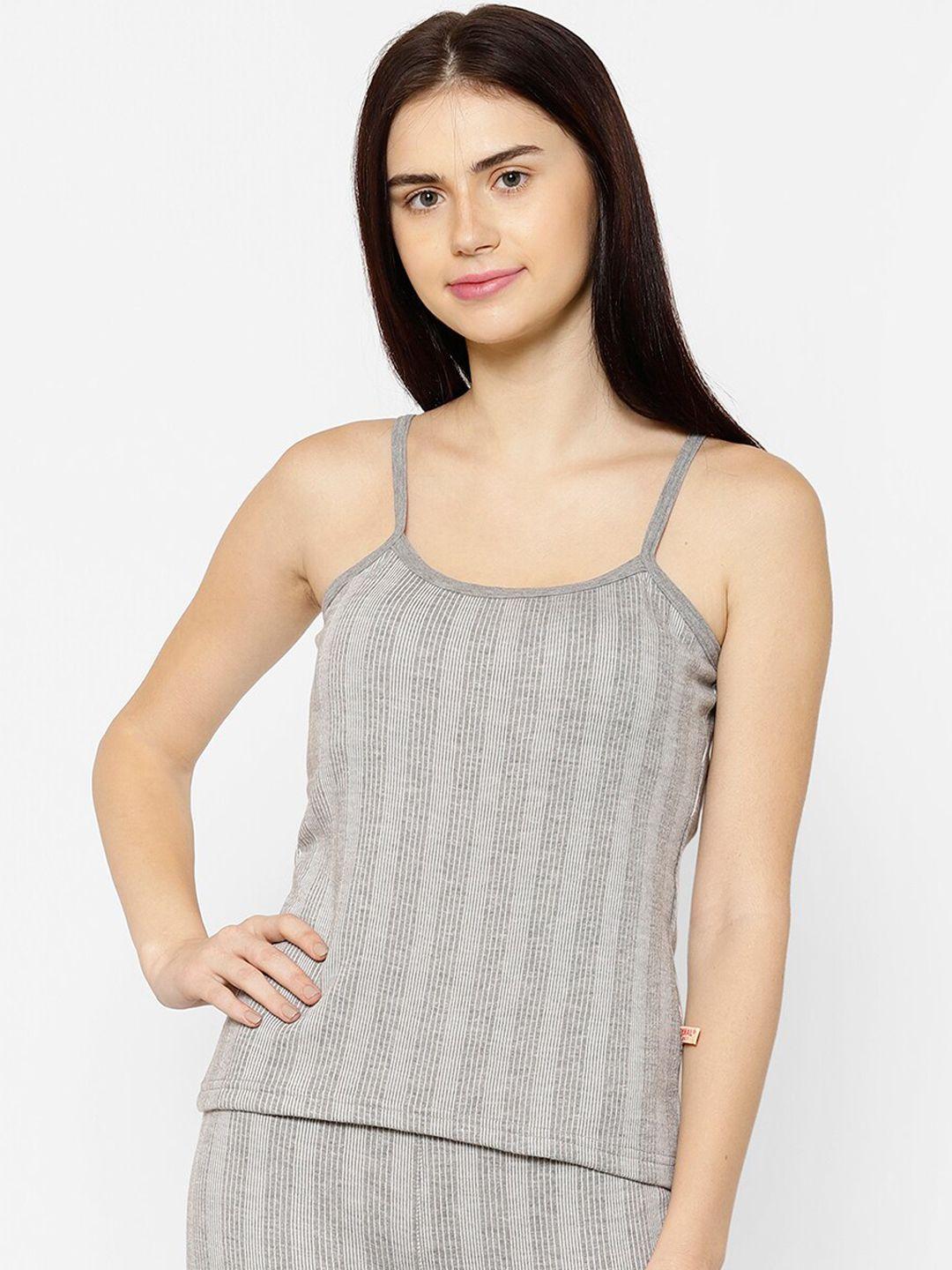 vimal jonney women grey striped thermal top