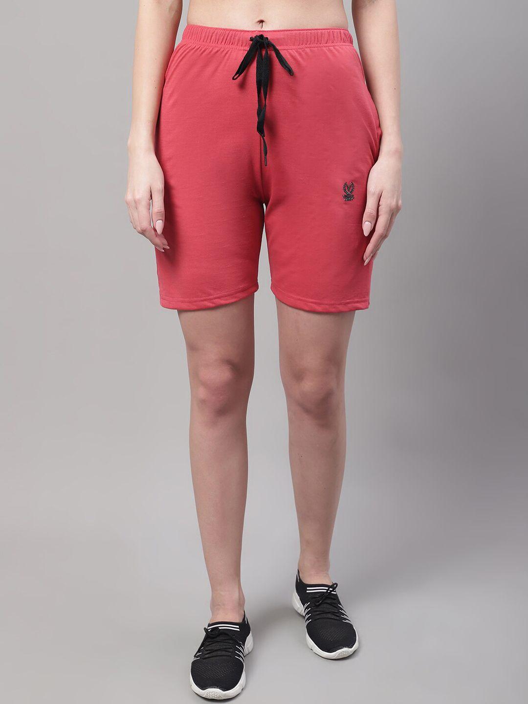vimal jonney women mid-rise above knee length cotton sports shorts