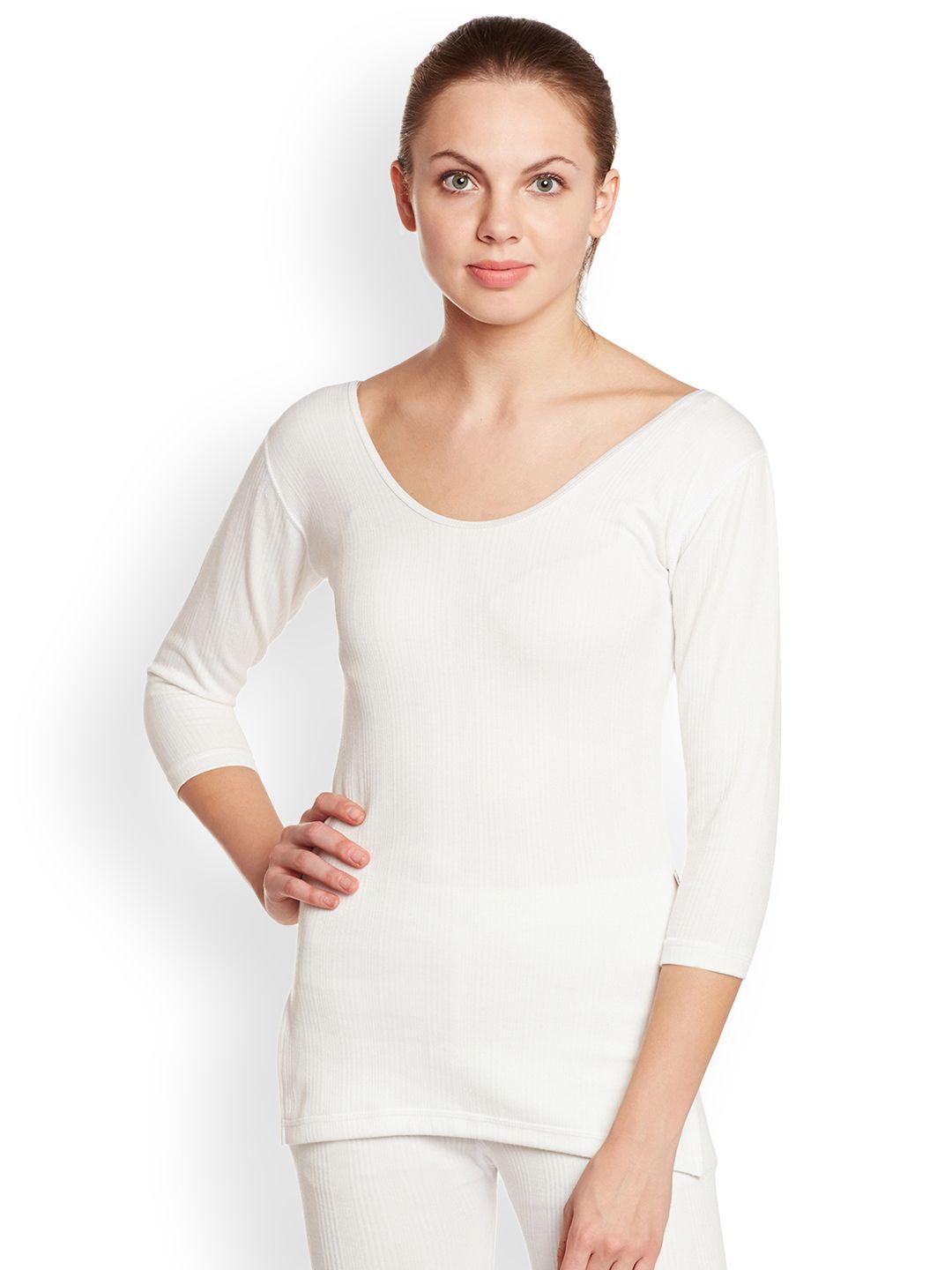 vimal jonney women white thermal top thermal_topacro_001