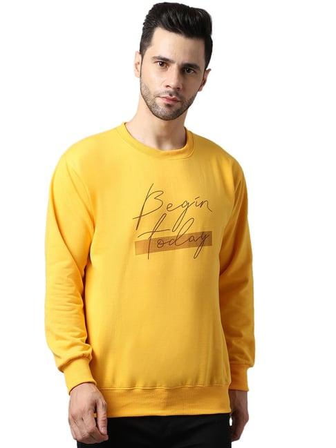 vimal jonney yellow printed sweatshirt