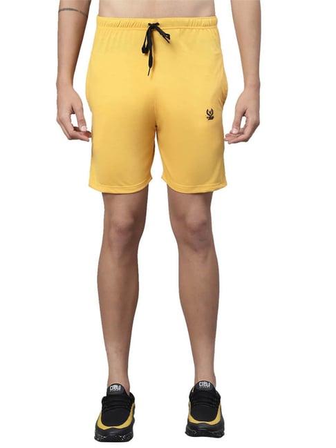 vimal jonney yellow regular fit shorts