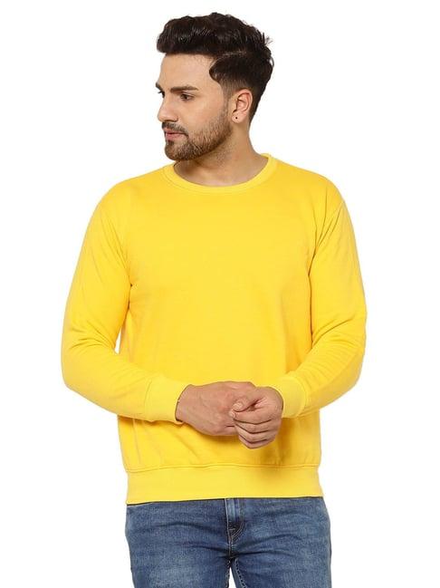 vimal jonney yellow regular fit sweatshirt