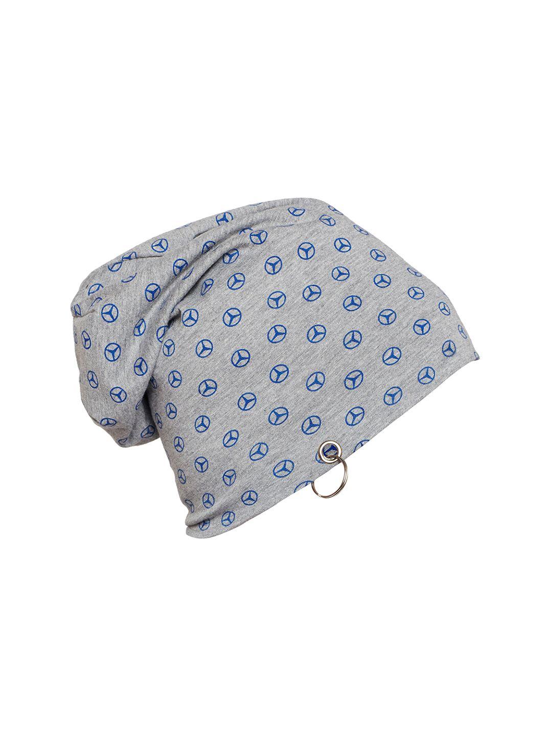 vimal men grey melange printed beanie