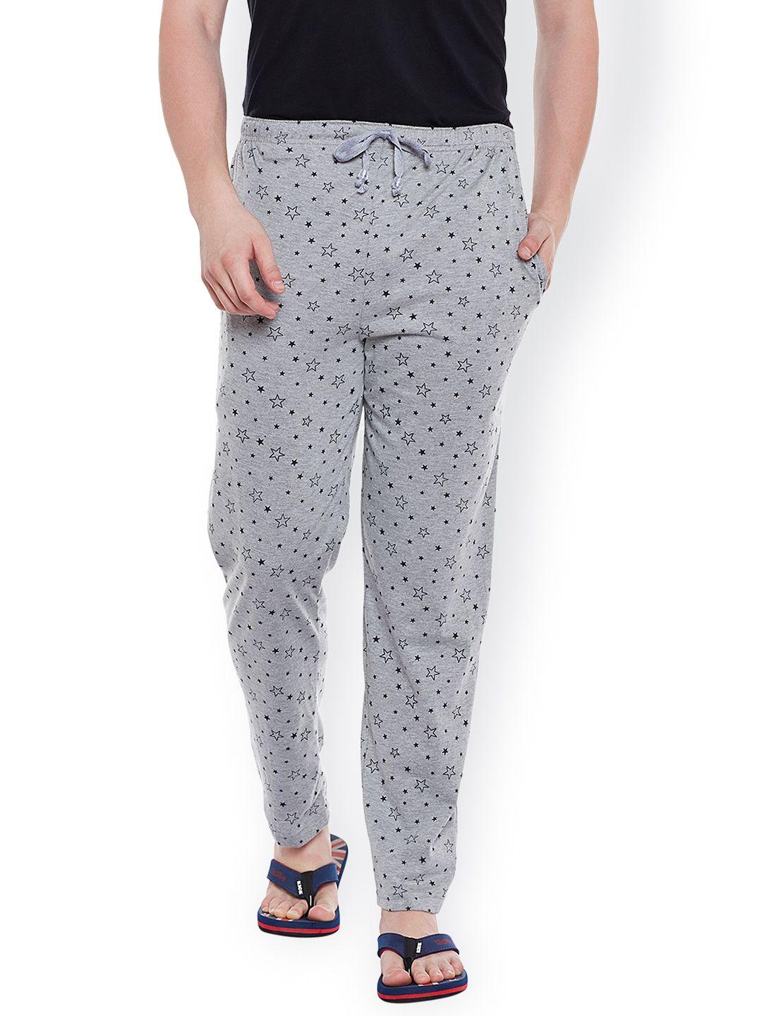 vimal men grey melange printed lounge pants