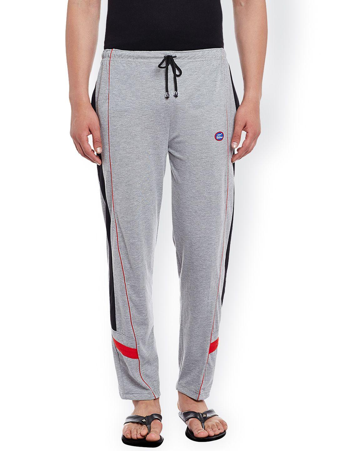 vimal men grey melange solid lounge pants