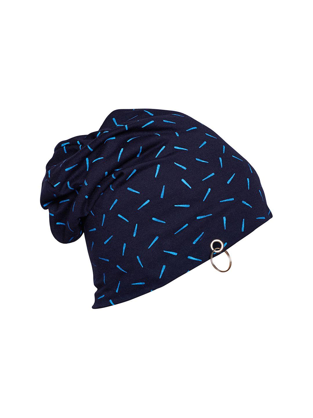 vimal men navy printed beanie