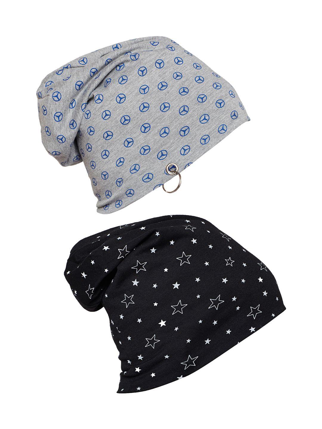 vimal men set of 2 printed beanies