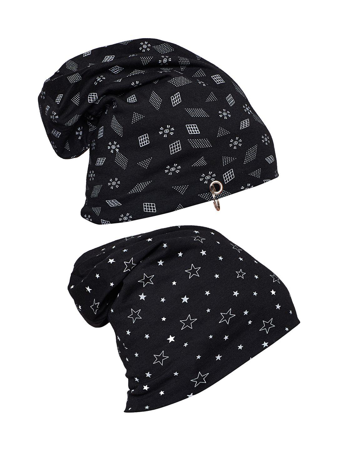 vimal men set of 2 printed beanies