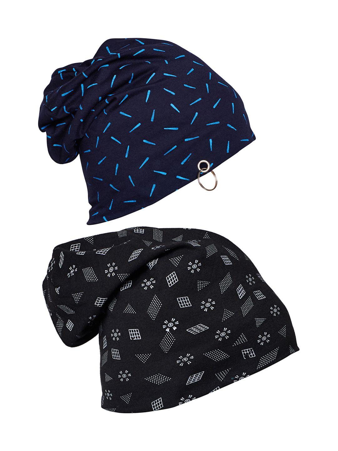 vimal men set of 2 printed beanies