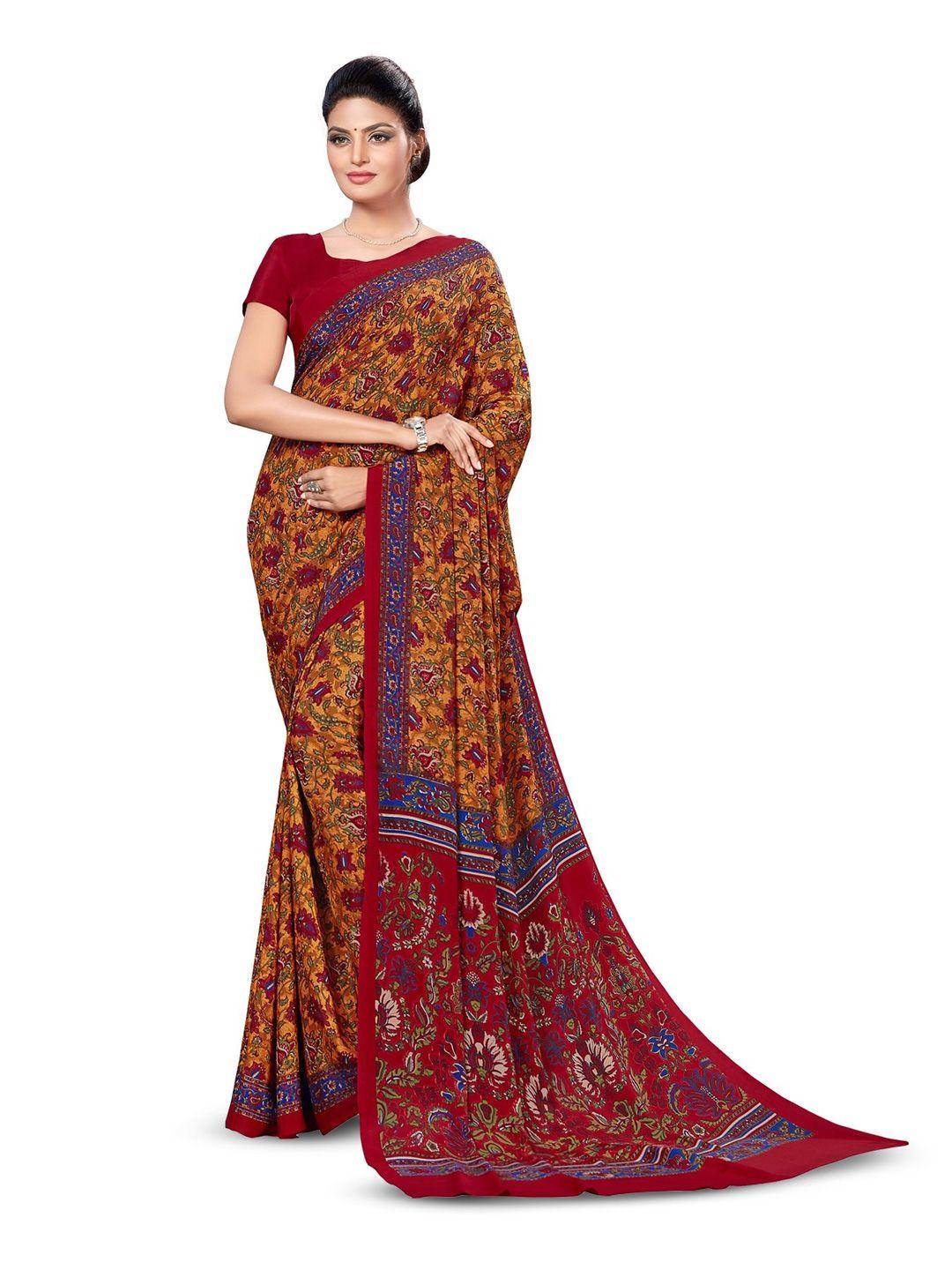 vimla ethnic motifs printed pure crepe mysore silk saree