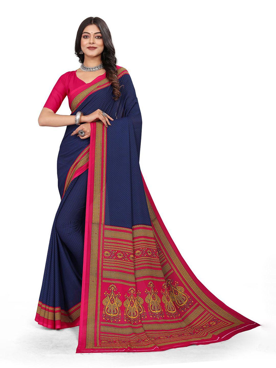 vimla floral poly crepe saree