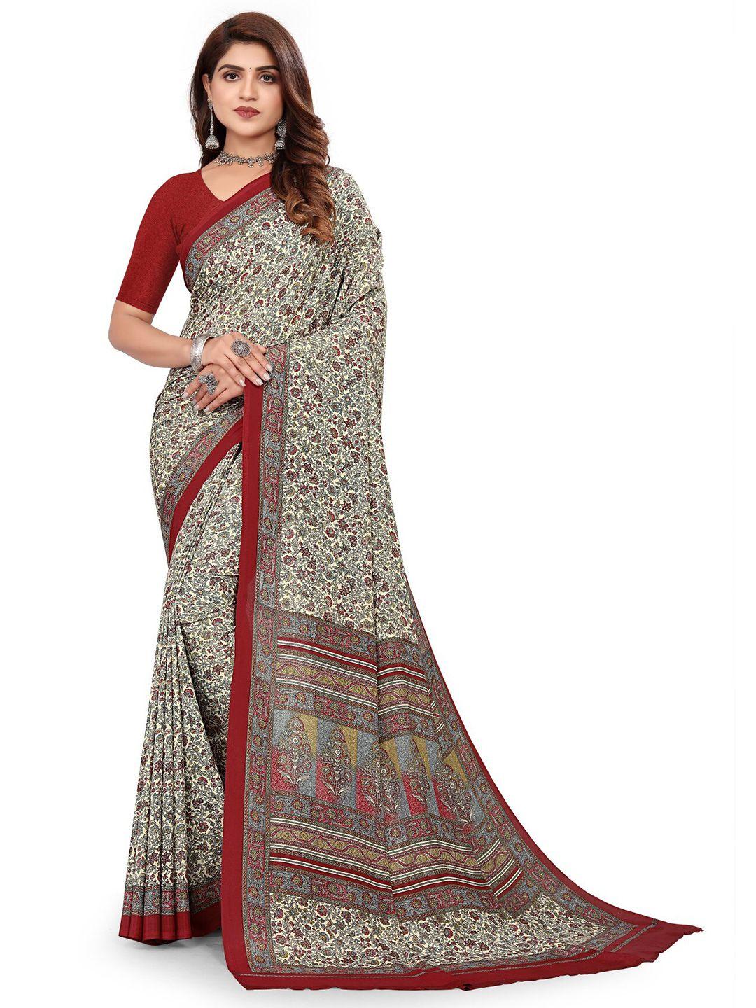 vimla floral pure crepe saree