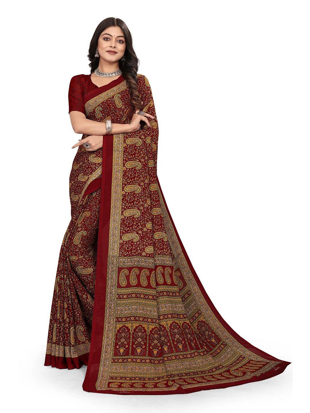 vimla paisley poly crepe saree