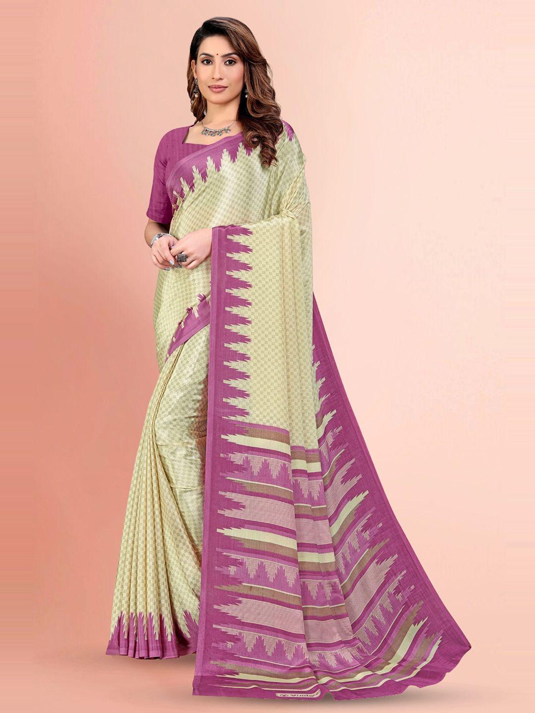 vimla purple art silk mysore silk saree