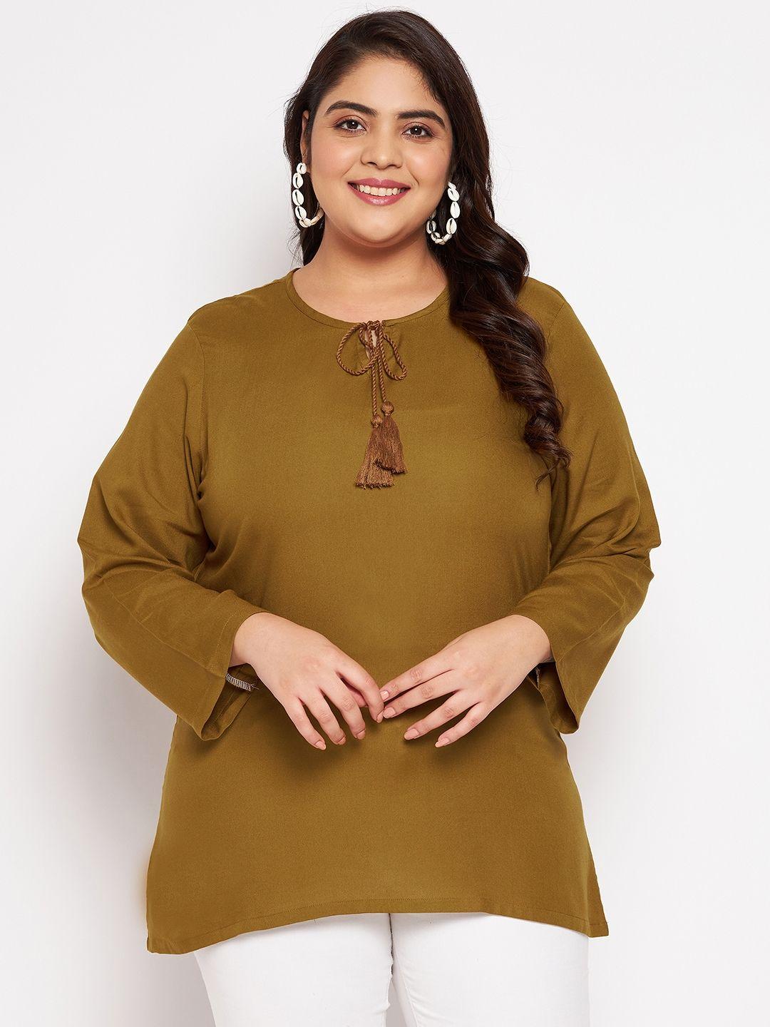 vinaan tie-up neck bell sleeve top