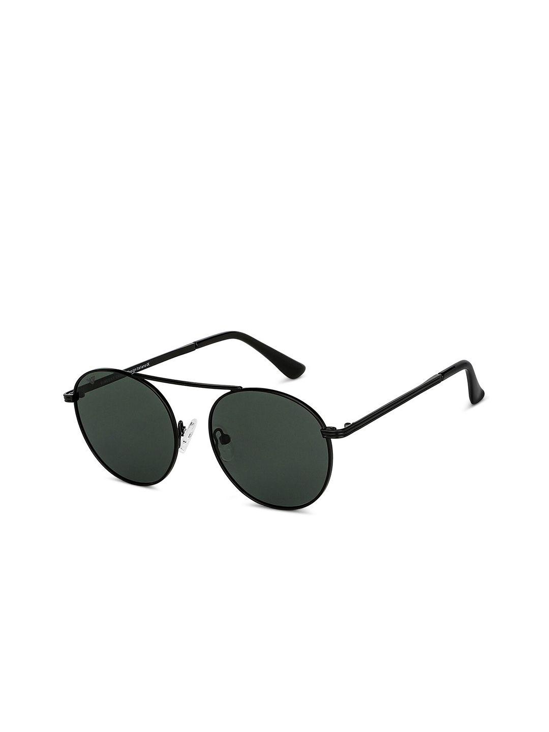 vincent chase unisex green lens round sunglasses with polarised and uv protected lens