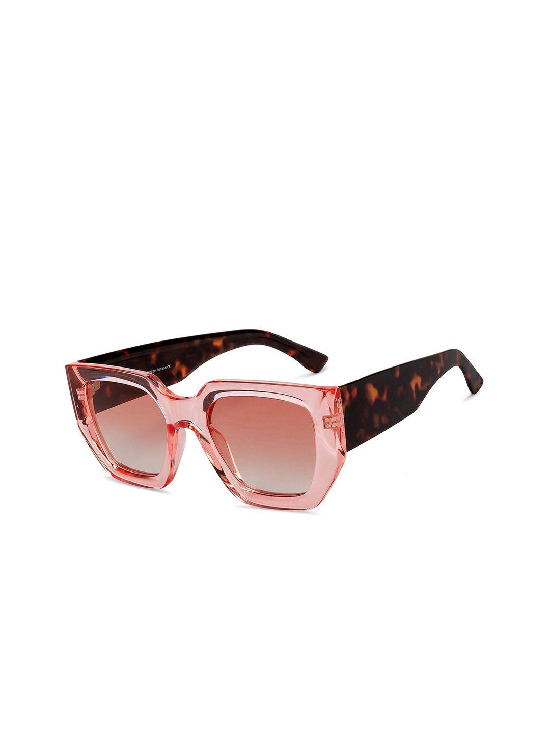 vincent chase unisex pink lens & pink wayfarer sunglasses with polarised and uv protected lens
