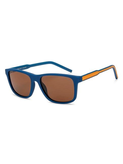 vincent chase brown wayfarer polarised and uv protected lens unisex sunglasses