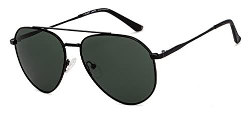 vincent chase by lenskart | black grey full rim pilot branded latest and stylish sunglasses | polarized and 100% uv protected | men & women | large | vc s13110