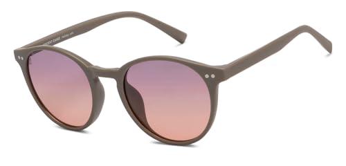 vincent chase by lenskart | brown pink full rim round | holiday edit | branded latest and stylish sunglasses | polarized and 100% uv protected | women | small | vc s16343