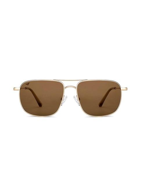 vincent chase by lenskart 149035 brown polarized square sunglasses