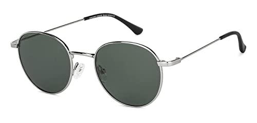 vincent chase eyewear by lenskart | round stylish sunglasses | polarized & uv protected | for men & women | medium | vc s13137 (green_silver) - pack of 1