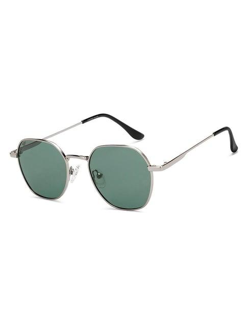 vincent chase green geometric polarised and uv protected lens unisex sunglasses