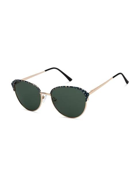 vincent chase green rectangular polarised and uv protected lens sunglasses for women