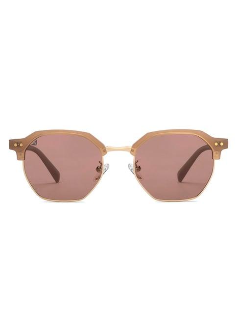 vincent chase holiday edit 2.0 brown clubmaster polarised and uv protected lens unisex sunglasses