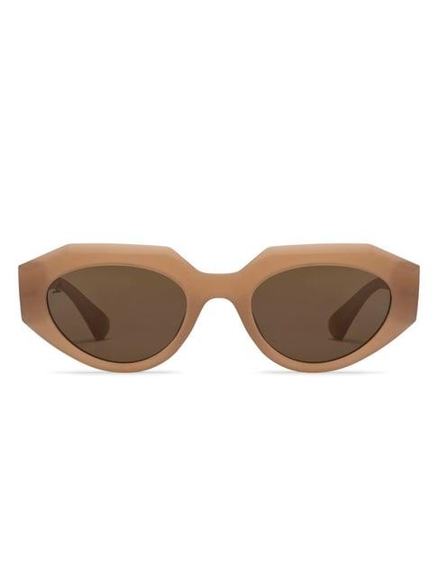 vincent chase holiday edit brown geometric polarised and uv protected lens sunglasses for women