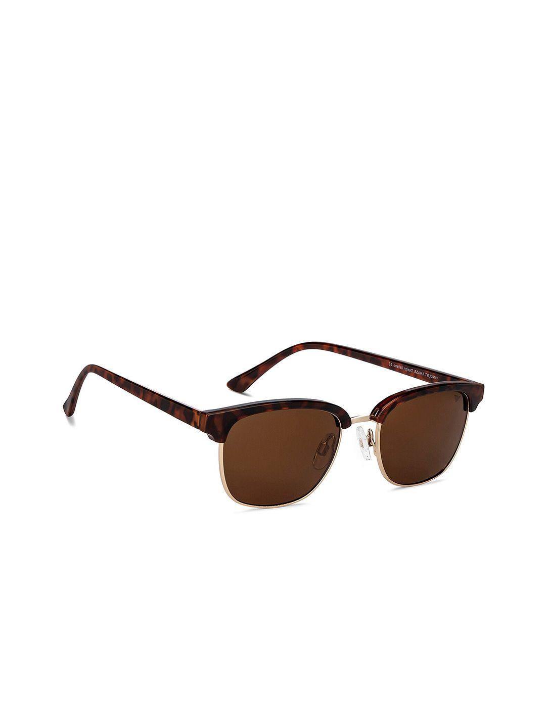 vincent chase unisex brown & gold-toned sunglasses 151125-gold