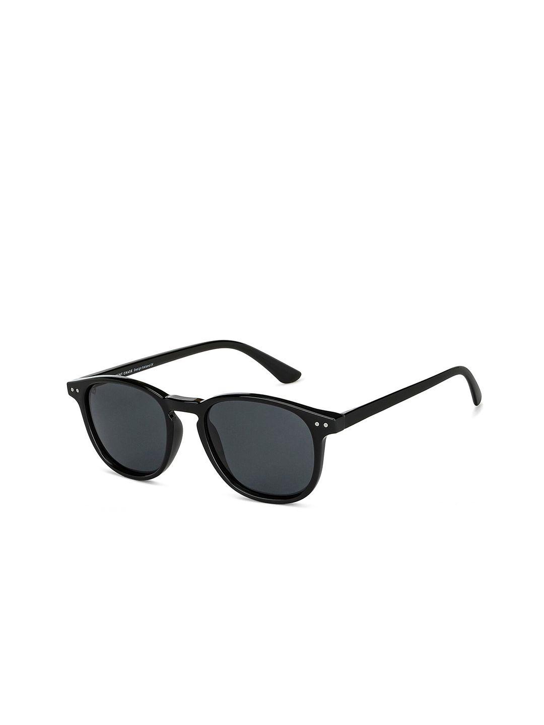 vincent chase unisex grey lens & black round sunglasses -148971