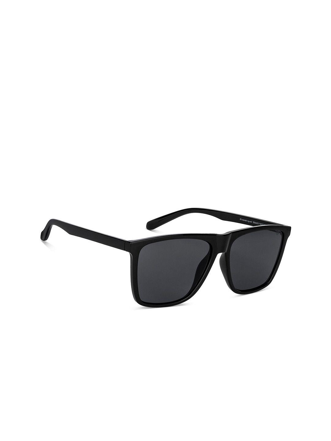 vincent chase unisex grey lens & black sports sunglasses with uv protected lens