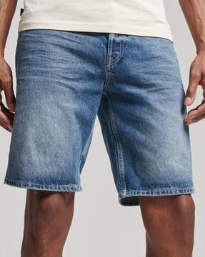 vintage heavily washed denim shorts