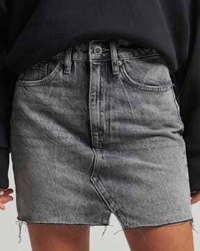 vintage denim mini skirt