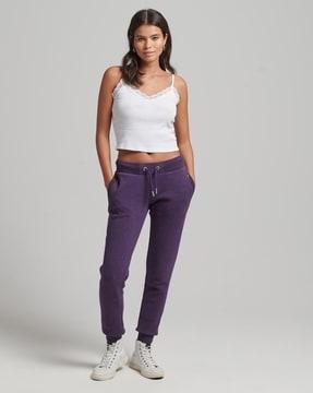 vintage joggers with elasticated drawstring waist