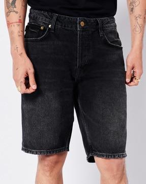 vintage lightly washed denim shorts