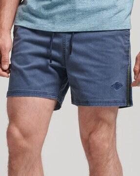 vintage shorts with contrast stripes