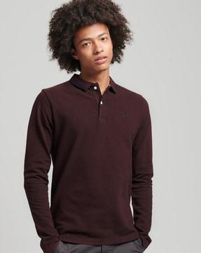 vintage slim fit polo t-shirt with contrast tipping