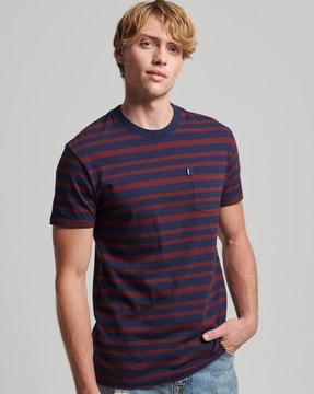 vintage striped slim fit crew-neck t-shirt