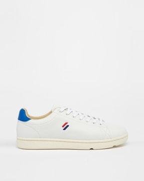 vintage tennis lace-up trainers