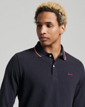 vintage tipped relaxed fit polo t-shirt