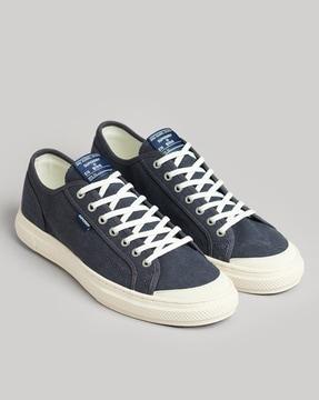 vintage vegan faux vulc low lace-up shoes