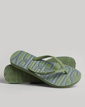 vintage vegan thong-strap flip-flops