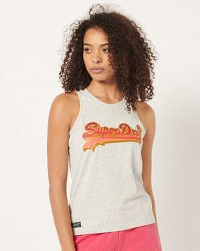 vintage vl brand print sleeveless t-shirt