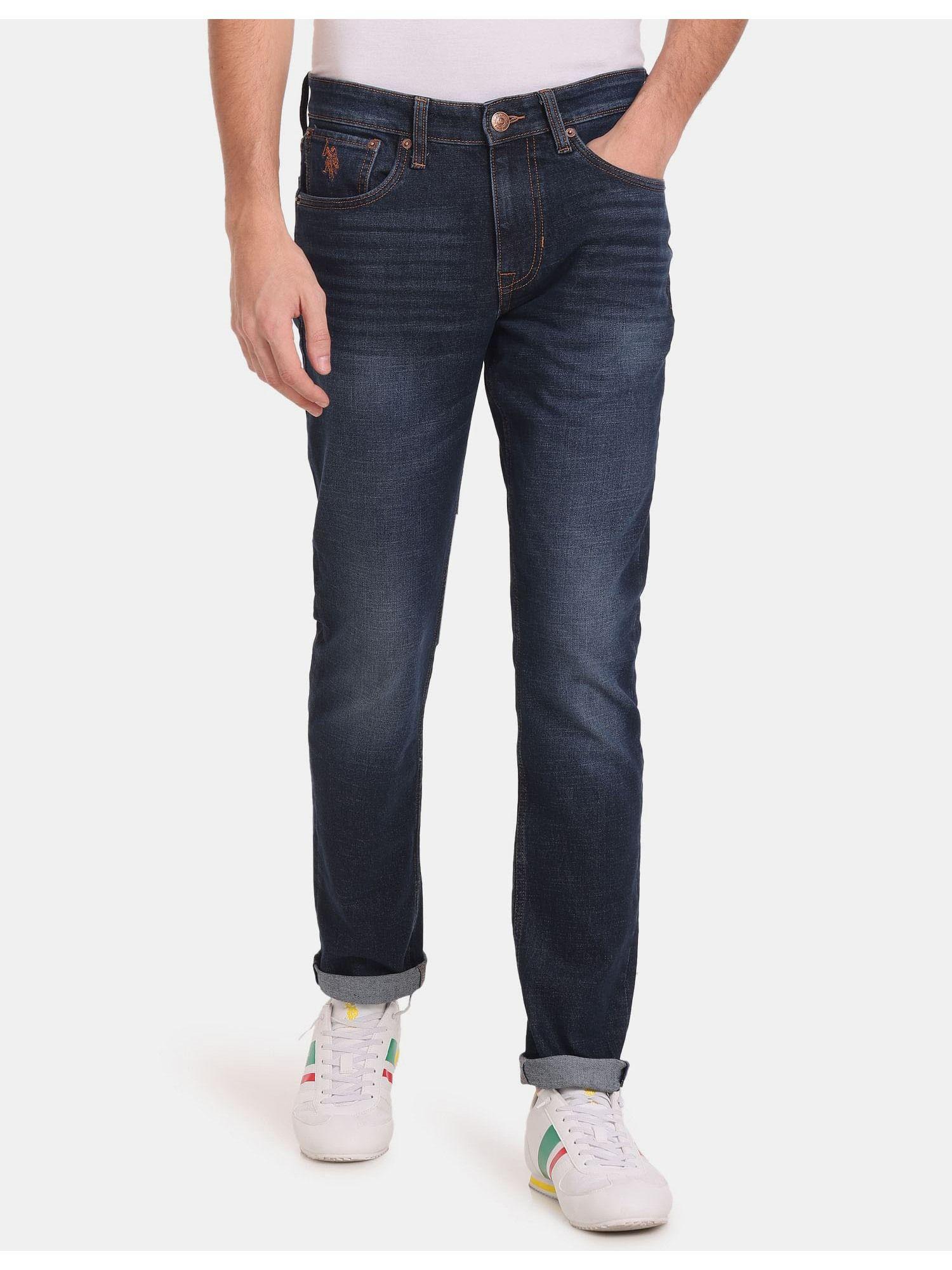 vintage whiskered slim tapered jeans