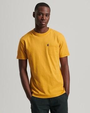 vintage workwear pocket relaxed fit crew-neck t-shirt