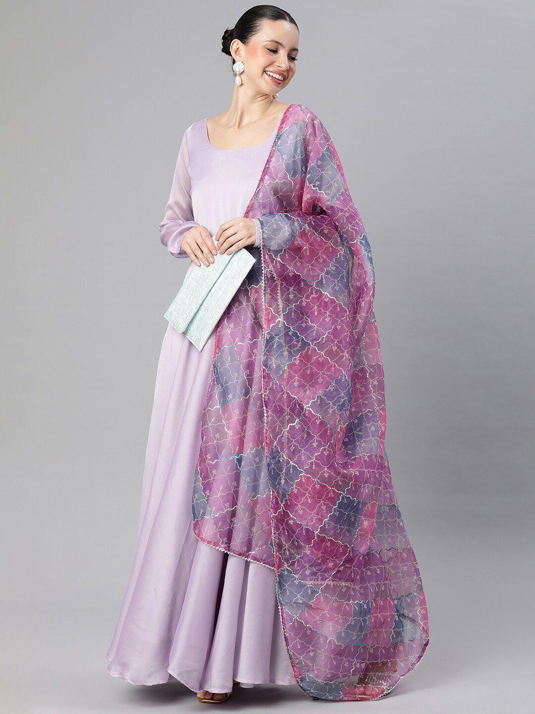 vinya lavender georgette dress